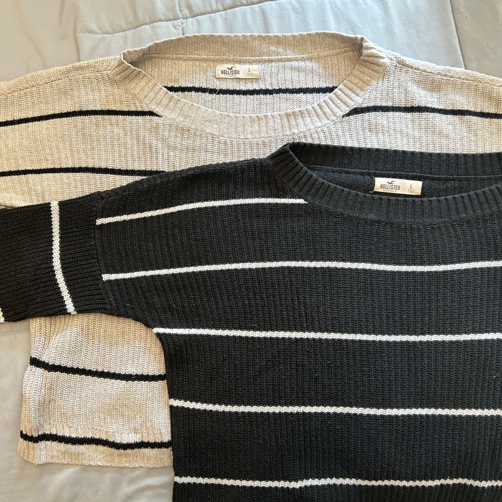 Hollister Striped Knit Sweaters Women’s Size Large